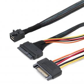 SFF-8643 to U.2 SFF-8639 with 15 Pin SATA Power Connector‌